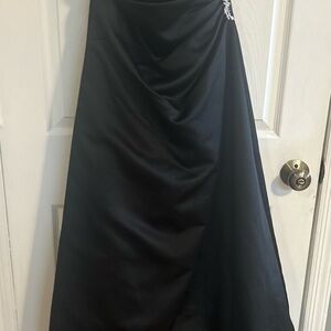 David's Bridal Black A-Line Skirt with Embellishment